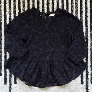 Altar’s State | Black Peplum Top | GUC